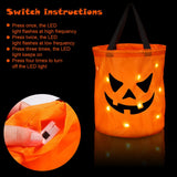 2pcs， Halloween Party Pumpkin Bags,  Multipurpose Halloween Trick or Treat Bucket with Pumpkin Smile Face Birthday Party