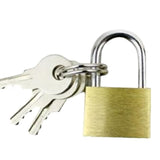 Solid Brass Padlock with Key, Small Pad Lock with Key, Storage Lock Shackle for Locker Outdoor Indoor Use