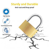 Solid Brass Padlock with Key, Small Pad Lock with Key, Storage Lock Shackle for Locker Outdoor Indoor Use In Australia - Darrahopens