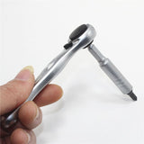 Mini Ratchet Wrench Set, Stubby Ratchet, Ratchet Wrench and Screwdriver Bit, Small Ratchet Drive with CR-V Steel