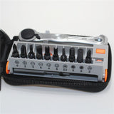 Mini Ratchet Wrench Set, Stubby Ratchet, Ratchet Wrench and Screwdriver Bit, Small Ratchet Drive with CR-V Steel
