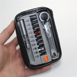 Mini Ratchet Wrench Set, Stubby Ratchet, Ratchet Wrench and Screwdriver Bit, Small Ratchet Drive with CR-V Steel