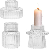 3pcs，Glass candle holder tea lamp candle holder, suitable for dining table center, wedding decoration, and dinner parties In Australia - Darrahopens