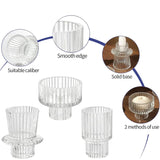 3pcs，Glass candle holder tea lamp candle holder, suitable for dining table center, wedding decoration, and dinner parties In Australia - Darrahopens