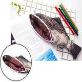 Interesting new fish shaped pencil case, soft anti fouling zipper fish coin wallet storage bag, realistic fish lead pencil case