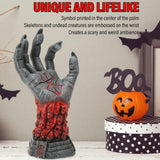 Right Hand Skeleton Rune Sculpture Halloween Skeleton Role Playing Hand Storage Stand Craft Ornament