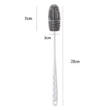 Washing cup brush with long handle silicone for household use, no dead corners, dedicated cleaning brush for baby bottles and cups