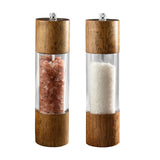 2pcs  Advanced Acrylic Salt and Pepper Grinder, Wooden Pepper Grinder, Durable Ceramic Grinder with Adjustable Thickness for Grinding In Australia - Darrahopens