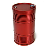 Aluminum Alloy Car Ashtray Car Interior Fittings with Spin Lid Portable Oil Drum Design for Most Car Cup Holder,Red