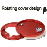Aluminum Alloy Car Ashtray Car Interior Fittings with Spin Lid Portable Oil Drum Design for Most Car Cup Holder,Red