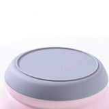 Portable Silicone Collapsible Travel Bowl Foldable Salad Bowl Silicone Food Storage Container with Lid for Outdoor Travel, 3PCS