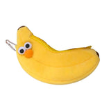 2pcs，Cute novel funny face simulation food fruit chicken leg banana figure soft padded top coat zipper pencil case