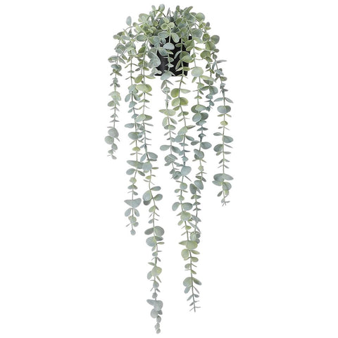 Artificial Hanging Plants Fake Eucalyptus Potted Plant Hanging Plant for Wall Room Home Indoor Outdoor Shelf Decoration