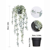 Artificial Hanging Plants Fake Eucalyptus Potted Plant Hanging Plant for Wall Room Home Indoor Outdoor Shelf Decoration In Australia - Darrahopens