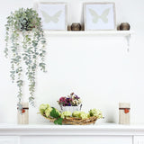 Artificial Hanging Plants Fake Eucalyptus Potted Plant Hanging Plant for Wall Room Home Indoor Outdoor Shelf Decoration