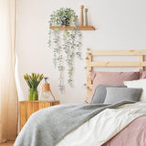 Artificial Hanging Plants Fake Eucalyptus Potted Plant Hanging Plant for Wall Room Home Indoor Outdoor Shelf Decoration