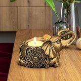 Elephant Shaped Tea Light Candle Holder, Decorative Candle Stand for Home Decor - Ideal for Living Room, Bedroom, Meditation Rooms In Australia - Darrahopens