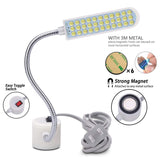 Sewing Machine Light Gooseneck Work Light with Magnetic Mounting Base, White Soft Light for Lathes, Drill Presses, Workbenches