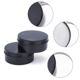 4pcs Tins Black Aluminum Metal Tin Round Screw Top Lid Containers Jars Metal Storage Tin Jars Aluminum Tin Cans Travel Storage Tins In Australia - Darrahopens