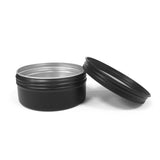 4pcs Tins Black Aluminum Metal Tin Round Screw Top Lid Containers Jars Metal Storage Tin Jars Aluminum Tin Cans Travel Storage Tins In Australia - Darrahopens