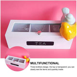 Compartments Bamboo System Tea Bag Storage Box Jewelry Organizer Tea Box Organizer Wood Sugar Packet Container