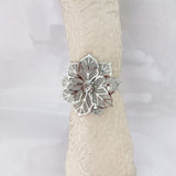 2pcs，Featuring a hollow flower napkin ring holder, suitable for wedding parties and exquisite service buckle decoration In Australia - Darrahopens