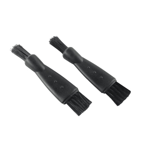 2pcs，Plastic shaver dual head brush, hardware dust removal small brush, nylon brush, eyebrow trimming pen, cleaning brush