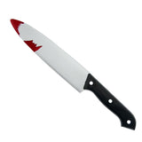 2pcs Halloween costume party game performance supplies, prank horror plastic props, sharp knives, kitchen knives with bloody knives