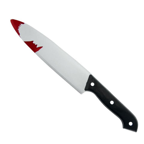 2pcs Halloween costume party game performance supplies, prank horror plastic props, sharp knives, kitchen knives with bloody knives
