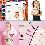 24pcs DIY Craft Canvas Zipper Bag Blank Makeup Bag, Student Blank Canvas Pen Bag Stationery Storage Bag Cotton Zipper Makeup Bag In Australia - Darrahopens