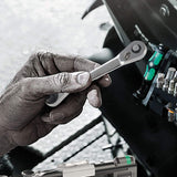 Mini Double Head Fast Ratchet Wrench Ratchet Wrench Bit Fast Socket Wrench Screwdriver Screwdriver Tool, Silver