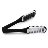 Double Sided Brush Clamp Straightener Hair Straightening Comb Styling Tools for Smoothing and Straight Hair Styles