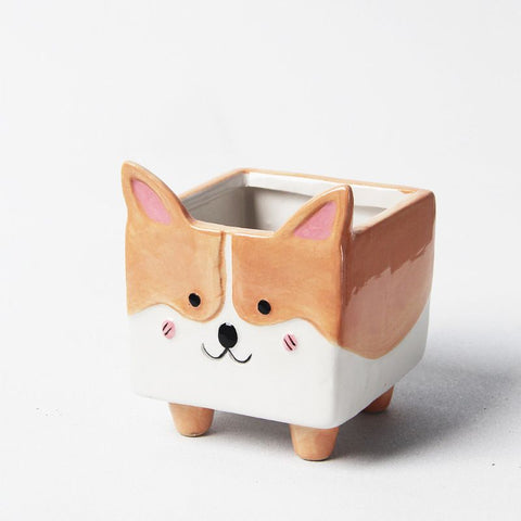 Indoor and outdoor flower pots, creative bonsai flower pots, cartoon animal designs, ceramic succulent flower pots In Australia - Darrahopens