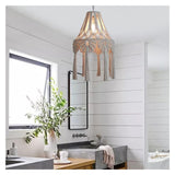 woven cotton rope ceiling lampshade, farmhouse countryside style bedroom living room dining room kitchen pendant light In Australia - Darrahopens
