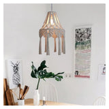 woven cotton rope ceiling lampshade, farmhouse countryside style bedroom living room dining room kitchen pendant light