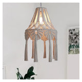 woven cotton rope ceiling lampshade, farmhouse countryside style bedroom living room dining room kitchen pendant light
