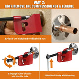 Compression sleeve puller tool for disassembling card sleeves and pipeline nuts, pipeline tool for disassembling compression rings