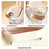 360 ° rotating hair accessory organizer, bathroom headband container, jewelry storage box, earring holder B, durable