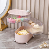 360 ° rotating hair accessory organizer, bathroom headband container, jewelry storage box, earring holder B, durable