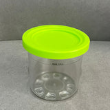Dishwasher washable, colored lid, transparent/gray/stone gray/pink/water green ice cream storage jar In Australia - Darrahopens