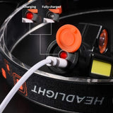 Small Lightweight  Magnetic High Power Waterproof Head Lamp Headlight Torch USB Rechargeable Led Headlamp for Running In Australia - Darrahopens