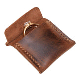 Hide & Drink, Wedding Ring Case, Engagement Pouch, Bride and Groom Jewelry Storage, Marriage Travel, Ring Bearer