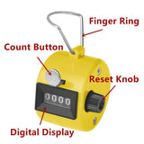 R counter metal hand counter with 4-digit digital display, battery free, suitable for electronic point counters in golf and baseball In Australia - Darrahopens