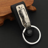 Men's detachable keychain with anti loss ring, metal keychain, easy to carry, men's waist hanging belt keychain
