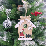 3pcs Christmas Pendant Fine Workmanship Adorable Durable Exquisite Decoration Wooden Rustic Tree Ornaments Holiday Hanging for