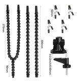 4 Flexible Arm Helping Hands Third Hand Soldering Tool PCB Holder Welding Stand Black for PCB Repairing Circuit Board