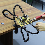4 Flexible Arm Helping Hands Third Hand Soldering Tool PCB Holder Welding Stand Black for PCB Repairing Circuit Board