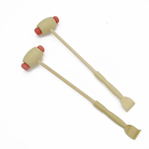 2pcs，Backstick, back scraper, wood massager tool, fitness hammer, portable wood back scraper, no need for knocking on the back
