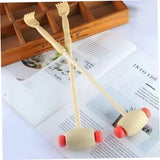 2pcs，Backstick, back scraper, wood massager tool, fitness hammer, portable wood back scraper, no need for knocking on the back