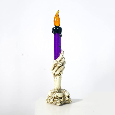 Halloween decoration props simulation flame candle lights ghost festival candle holders bar KTV decoration desktop ornaments props